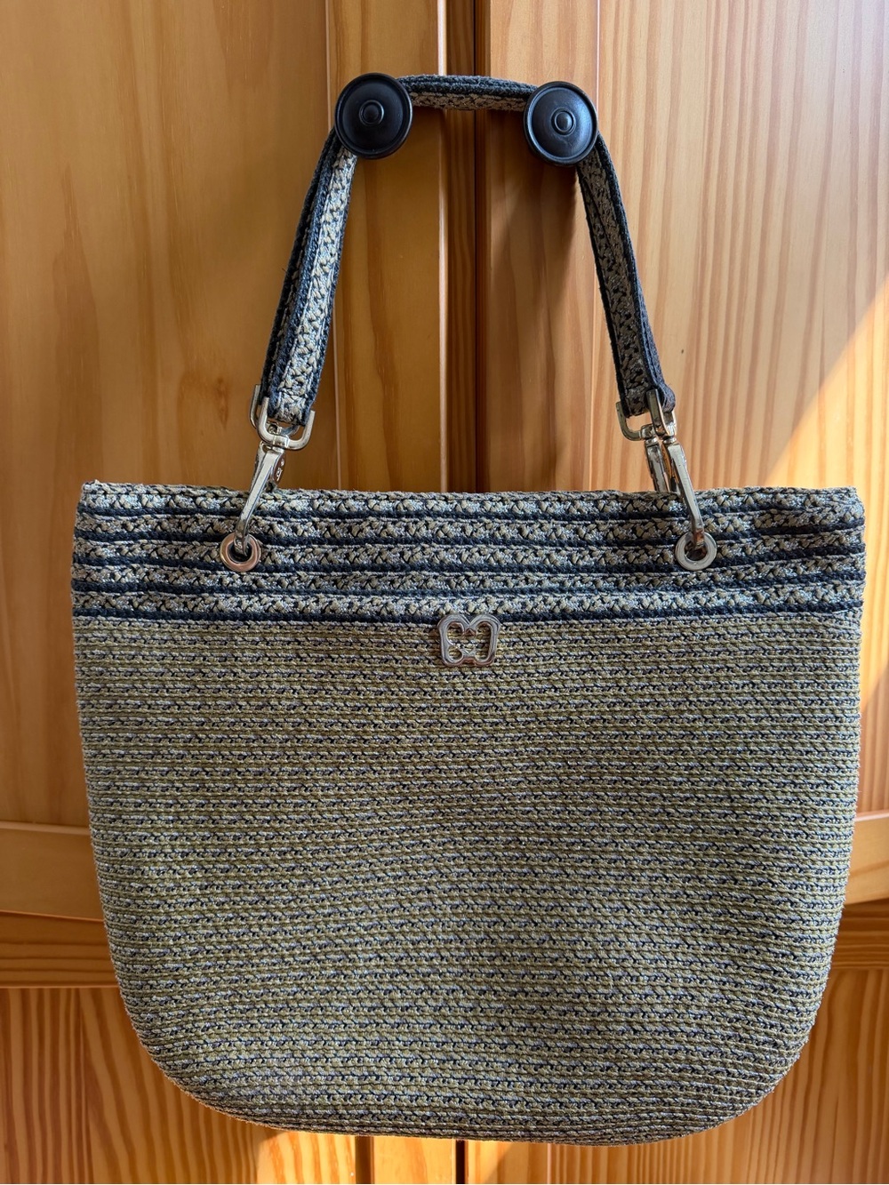 Eric Javits "Squishee" Straw Bag Purse Tote